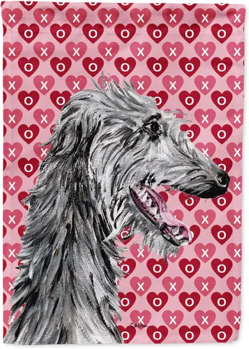Vista 84 de Caroline's Treasures SS4484GF Bandera de jardín con diseño de bulldog inglés y corazones para el Día de San Valentín, bandera decorativa para patio
