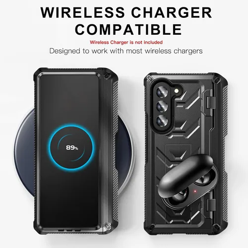 Vista 7 de Funda resistente para Samsung-Galaxy-Z-Fold-5 5G con soporte integrado [soporte para bolígrafo S] [protector de pantalla] [protección de bisagra]