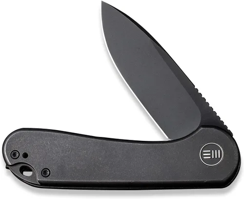 Vista 5 de WeKnife Elementum - Cuchillo plegable de bolsillo de 2.96 pulgadas CPM 20CV, mango de titanio, bloqueo de marco de seguridad, bueno para EDC Negro