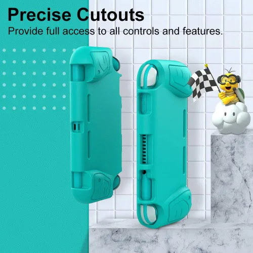 Vista 5 de MoKo Funda de agarre compatible con Switch Lite funda de mango ergonómico de EVA protectora portátil accesorios compatibles con Switch Lite