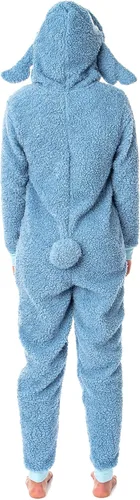 Vista 2 de Disney - Disfraz de punto de Lilo Stitch para jóvenes disfraz de sherpa de Unión Azul Patchwork