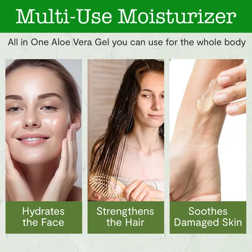 Vista 7 de Gel de aloe vera orgánico certificado por USDA, 12 onzas, 100% puro, prensado en frío, cosechado a mano, infundido con aceites esenciales de coco
