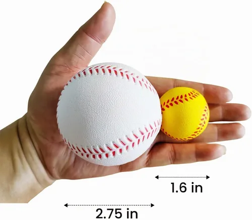 Vista 2 de Paquete de 20 mini pelotas de béisbol de espuma de 1.6 pulgadas, perfectas para practicar bateo y lanzar, mejorar tu precisión de bateo