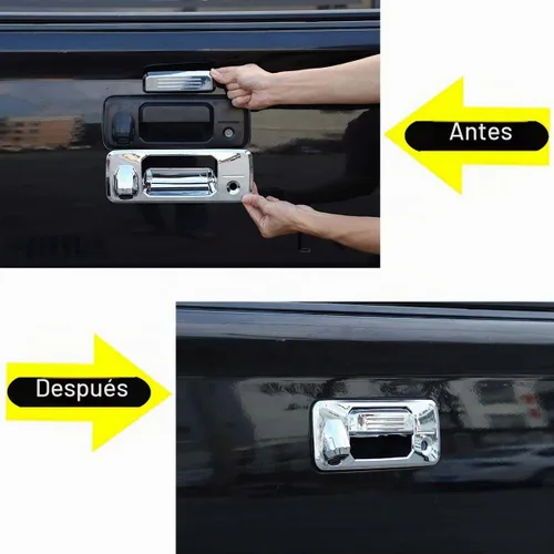 Vista 2 de CHEAYAR Cubierta para puerta trasera compatible con Toyota Tundra 2014-2021, cubierta de manija de puerta trasera de ABS para puerta trasera