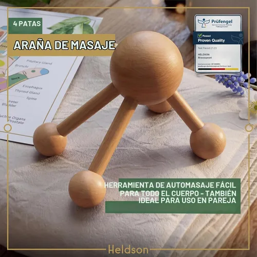 Vista 7 de WAUSTOMAY Juego de 6 masajes de madera (incluye instrucciones (idioma español no garantizado) y tarjetas de doble cara con bolsa de algodón