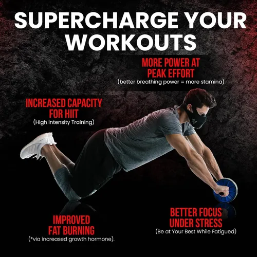 Vista 4 de TRAININGMASK 3.0 Performance Breathing Trainer - Altitude Training Mask for Stamina, Clinically Proven & Patented