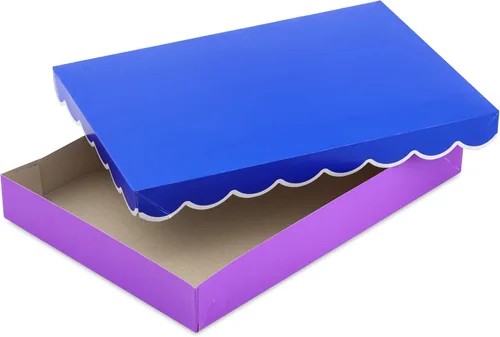 Vista 6 de Hallmark Paquete de cajas de regalo pequeñas con tapas (6 cajas: sólidos festoneados) para cumpleaños, graduaciones, día de la madre, Pascua