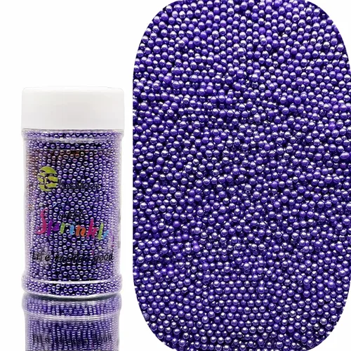 Vista 22 de SE Si&Moos Pink Nonpareil Sprinkles - Mini perlas comestibles de 0.079 in Rosa bebé