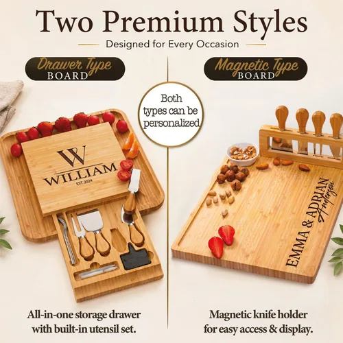 Vista 3 de Juego de tablas para embutidos personalizadas, tabla de queso grande personalizada, tabla para embutidos para boda, aniversario, cumpleaños