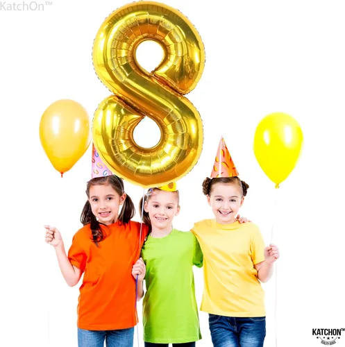 Vista 1063 de KatchOn Globo negro del número 1 de 40 pulgadas, globo de feliz cumpleaños Large Mylar Number One Balloon for 1st Birthday Decorations, Foil