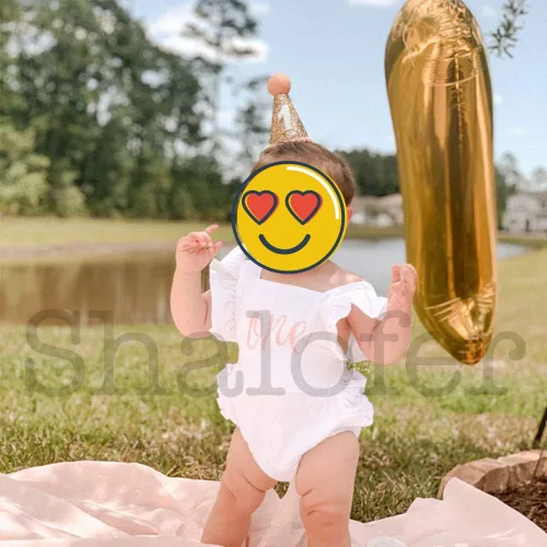 Vista 72 de Shalofer Traje de primer cumpleaños para bebé niña con diadema