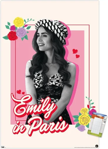 Vista 12 de Trends International Emily In Paris - Póster de pared de flores, 14.72 x 22.37 pulgadas, versión enmarcada de madera de granero