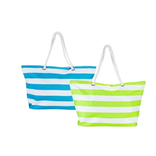 Vista 2 de Bolsa de Playa Bismark Azul Blanco Oxford 59 x 19 x 40 cm