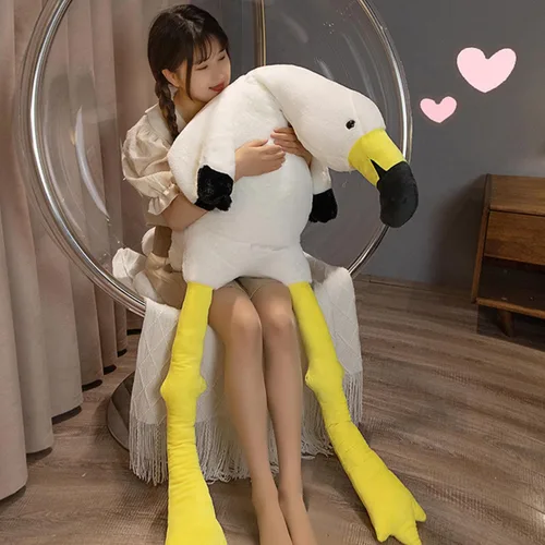 Vista 3 de Almohada de Peluche de Animal de Flamenco de 26 pulgadas, Regalos de Flamencos Rosados, Juguetes de Muñeca de Peluche Suave, Regalo para Niños