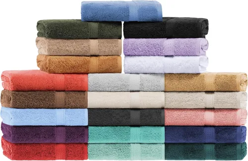 Vista 8 de BNM Toallas de Algodón Egipcio de Peso Pesado, Ideales para Baño, Ducha, Spa, Hotel, 800 GSM, Toallas Faciales/de Aseo, Toallas de Mano, Toallas