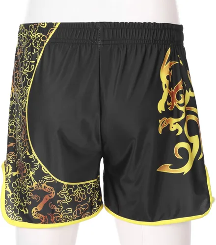 Vista 4 de Lejafay Pantalones cortos deportivos Muay Thai para hombre, pantalones cortos de kickboxing, artes marciales y artes marciales