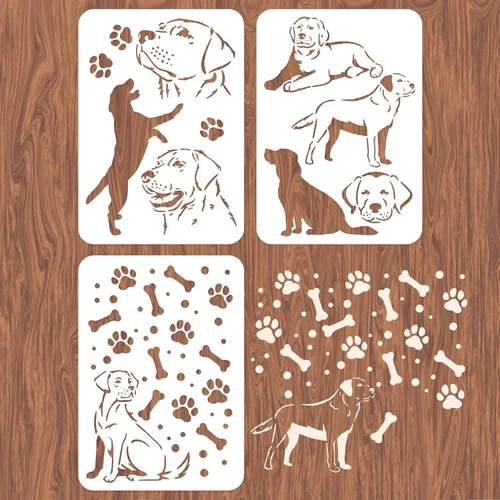 Vista 21 de INFUNLY 4 plantillas de esquina para pintar, plantillas de borde de flores vintage, plantilla cuadrada grande de azulejos de encaje, plantillas