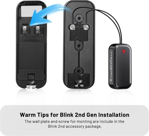 Vista 9 de Extensor de timbre inalámbrico con timbre de video, compatible con timbre de video Blink, fácil instalación, alarma fuerte