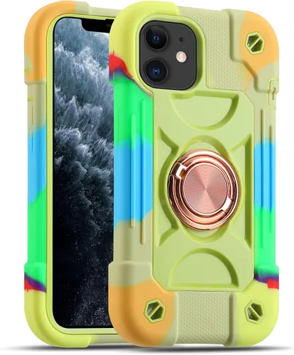 Vista 58 de MARKILL Funda compatible con iPhone Air de 6.5 pulgadas 2025 con soporte de anillo giratorio de 360 grados, protección contra caídas de grado