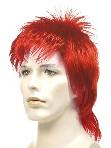 Vista 3 de My Costume Wigs David Bowie para hombre Ziggy Stardust (rojo) talla única para todos