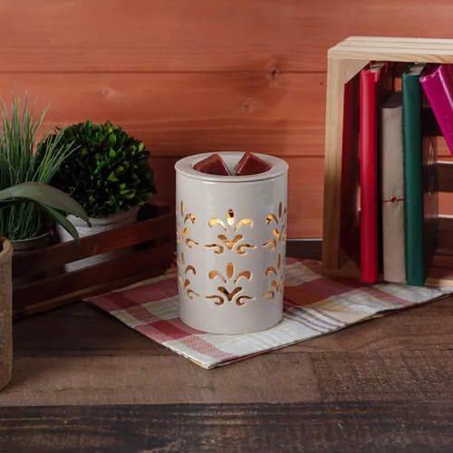Vista 5 de Deco - Calentador de velas eléctrico, calentador de cera, incluye 4 cubos de cera Electric Scented Tart & Candle Warmer, Plug in Halogen Bulb