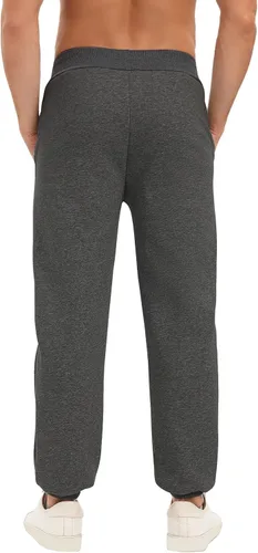 Vista 6 de HEEKPEK Pantalones de invierno de forro polar para hombre, pantalones deportivos con forro de sherpa para correr, para clima frío, cálidos