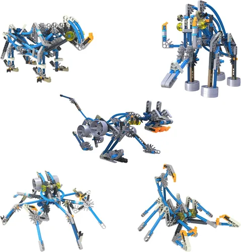 Vista 5 de Basic Fun K'NEX Cyborg Creatures 15 Model Juguetes educativos para niños y niñas, kit de aprendizaje de 196 piezas, ingeniería para niños