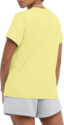 Vista 2 de Champion Classic - Camiseta de manga corta, diseño con texto "Left Chest Script