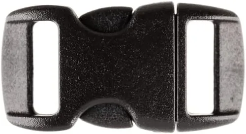 Vista 8 de Paracord Planet Hebillas de liberación lateral de plástico negro Mochilas, pulseras, collares para mascotas y mucho más