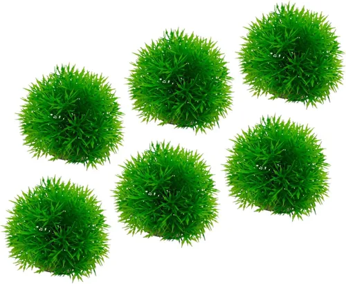 Vista 9 de Plantas artificiales para pecera, plantas artificiales, 6 unidades, césped artificial, color verde, plástico, decoración del hogar, planta