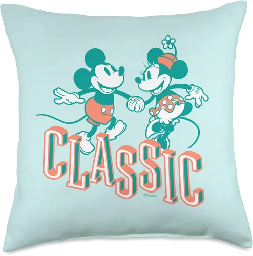 Vista 5 de Disney Mickey and Minnie Retro Classic - Almohada de 15.7 x 15.7 in, multicolor
