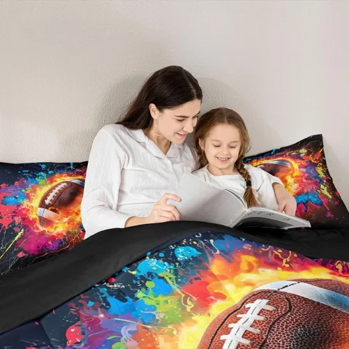 Vista 185 de Juego de ropa de cama de baloncesto para niños y adolescentes, juego de edredón deportivo para niños, tamaño matrimonial, suave, ligero, decoración