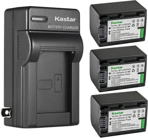 Vista 6 de Kastar AC Wall Battery Charger Replacement for Sony PXW-X70, DCR-PJ5, DCR-SR10, DCR-SR15, DCR-SR20, DCR-SR21, DCR-SR58, DCR-SR68, DCR-SR73