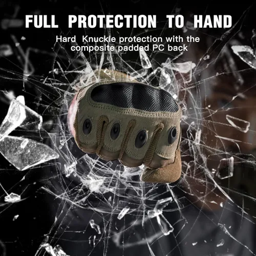 Vista 3 de FREE SOLDIER Outdoor Gloves for Men, Motorcycle Gloves for Cycling Hiking Camping Climbing, Airsoft Gloves for Paintball and Shooting