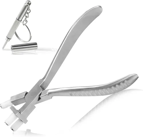 Vista 14 de Alicates para marco de lentes de 6 pulgadas, mandíbula de nailon medio plano, herramientas de reparación y montaje de gafas con destornillador
