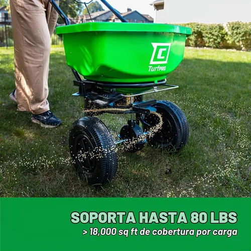 Vista 2 de CHAPIN 89000A TurfPro - Esparcidor de césped de 80 libras, empuje, semillas y fertilizante