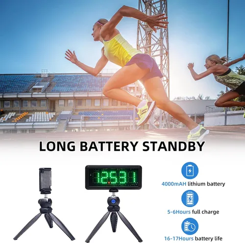 Vista 4 de Temporizador láser de carrera-LED Reloj de carreras con batería cronómetro Reloj de sincronización para motocicleta Ciclismo Entrenamiento