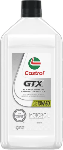 Vista 2 de Castrol Aceite de motor convencional GTX 10W-30, 1 cuarto de galón, paquete de 6