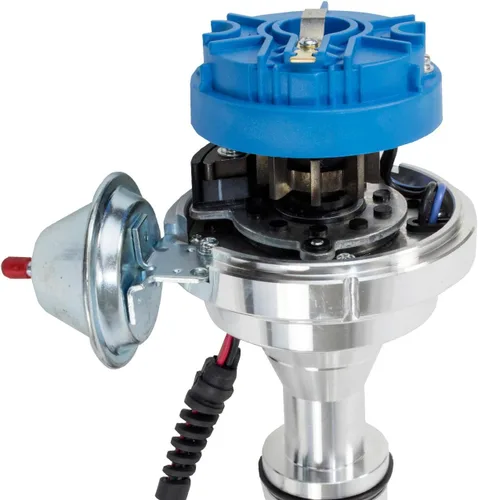 Vista 4 de Top Street Performance JM7708BL Pro Series Distribuidor listo para funcionar (tapa azul)