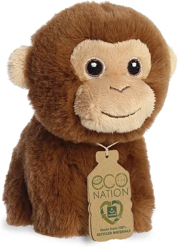 Vista 2 de Aurora® Mini mono de peluche Eco Nation™ hecho de forma responsable, ideal para aventuras de juego, perfecto para cumpleaños o simplemente porque