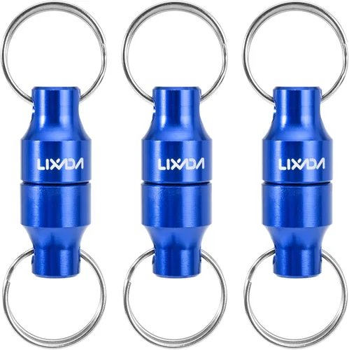 Vista 12 de LIXADA Soporte de liberación de red magnética para pesca Zinger Retractores de red de pesca con mosca, clip magnético, conector de red de aterrizaje
