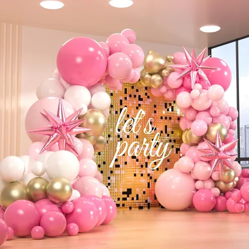 Vista 9 de Kit de arco de 161 globos de color negro, blanco y naranja, con 3 globos de papel de aluminio en explosión de estrellas para cumpleaños, graduación