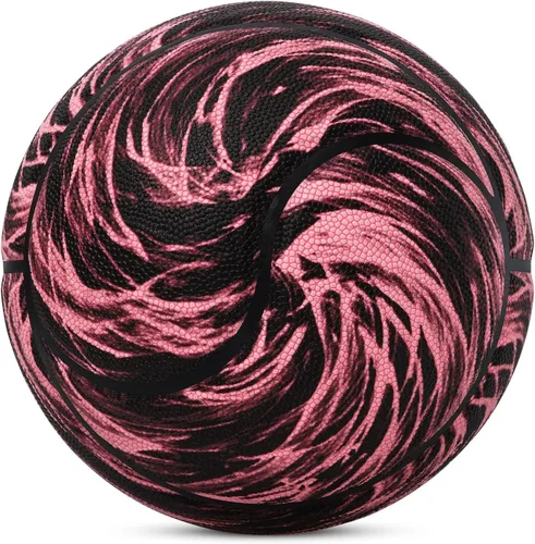 Vista 9 de Kuangmi Yin Yang Basketball, Official Size 7(29.5"), Unique Tai Chi Shaped Medium Tire, for Indoor & Outdoor Negro y dorado