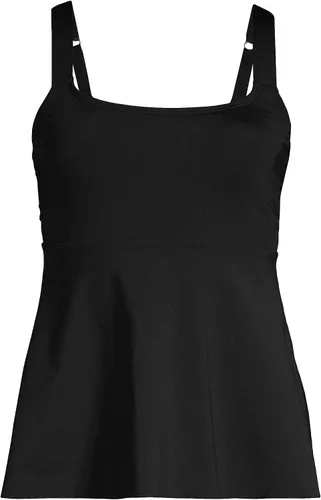 Vista 4 de Lands End Tankini largo con cuello redondo y tirantes ajustables para mujer