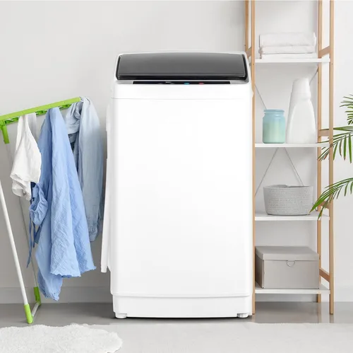 Vista 7 de Bonnlo - Lavadora completamente automática de 17.8 libras, lavadora portátil 2 en 1, lavadora de carga superior y secadora giratoria con bomba