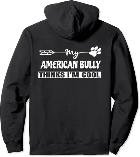 Vista 2 de Sudadera con capucha American Bully Owners, Negro