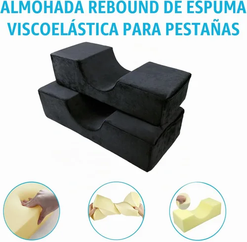 Vista 5 de Almohada Cómoda para Extensión de Pestañas, Almohada de Espuma Viscoelástica con Contorno Cervical para Soporte al Dormir, Almohada para Injerto