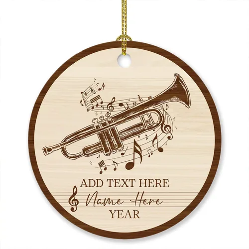 Vista 17 de Adorno de Navidad personalizado de acordeonista 2024, adornos de instrumentos musicales, adorno de acordeón, regalo para amantes de la música, texto