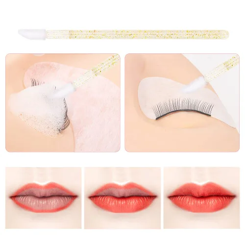 Vista 4 de Juego de 300 brochas desechables para labios (dorado)