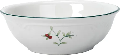 Vista 6 de Pfaltzgraff 5072007 Winterberry Holiday - Vajilla de 16 piezas, servicio para 4, color blanco